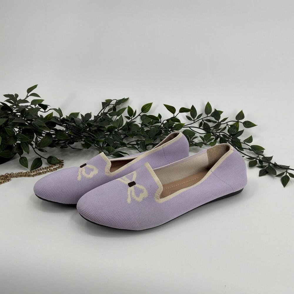 Lavender Bow Ballet Flats Size 10.5-11 42